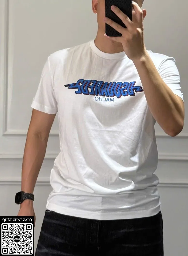 Áo phông nam màu trắng Dsq2 mã 19 hiếm Dsquared2 hoàn hảo chuẩn đẹp Áo phông nam màu trắng Dsq2 mã 19 hiếm Dsquared2 hoàn hảo chuẩn đẹp