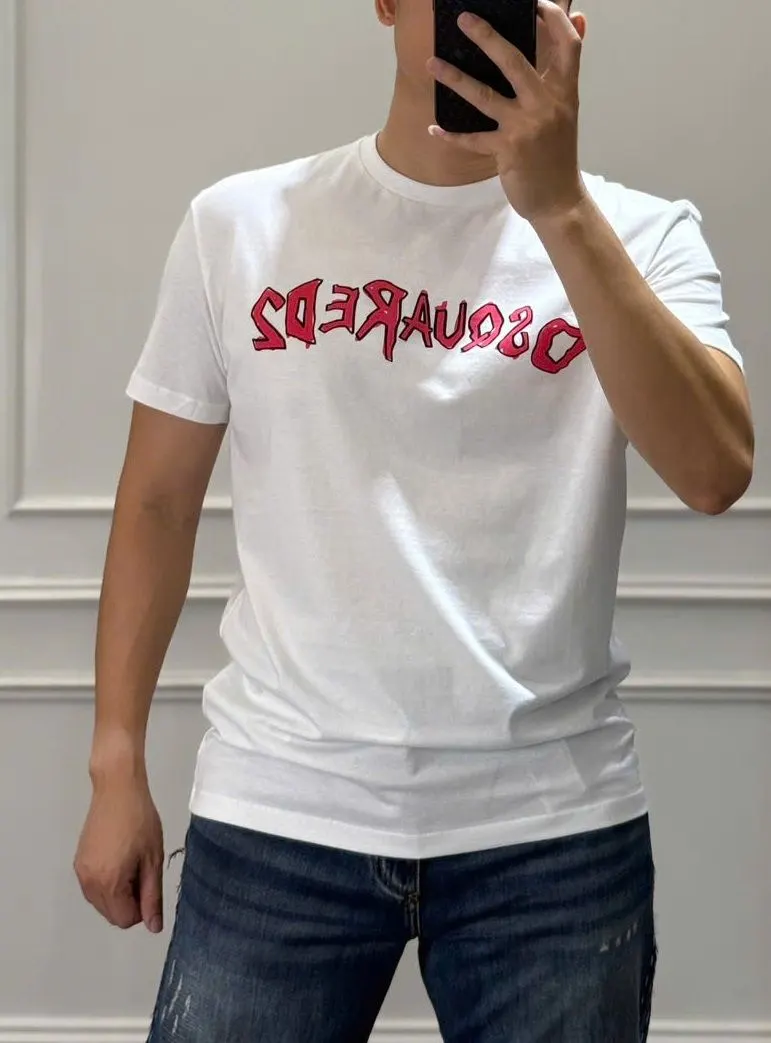 Áo Icon trắng Dsquared2 elegant style mã 20 đa năng cho nam tinh tế