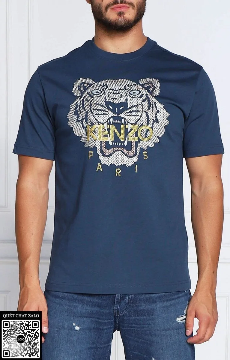 Áo phông Kenzo nam màu xanh mã 2b like auth xịn phong cách mới mẻ Áo phông Kenzo nam màu xanh mã 2b like auth xịn phong cách mới mẻ