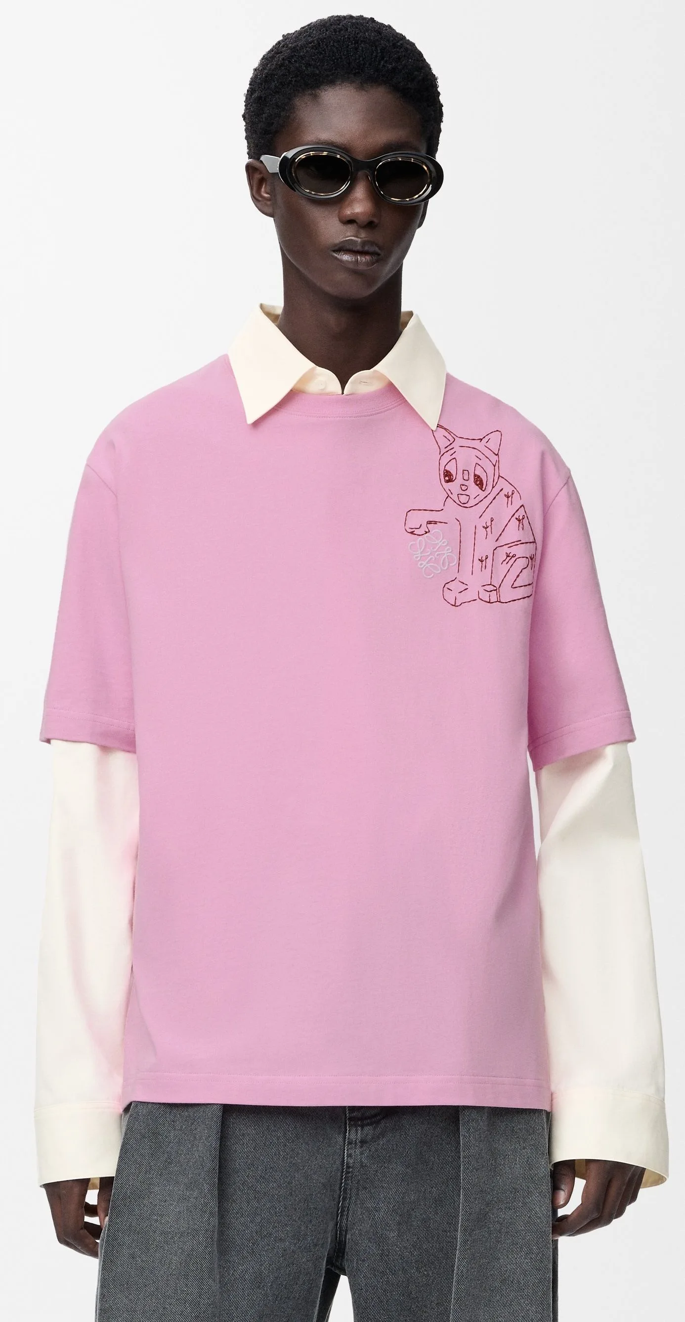 Áo thun Loewe màu hồng nam mã 1 chất lượng vượt trội chuẩn style