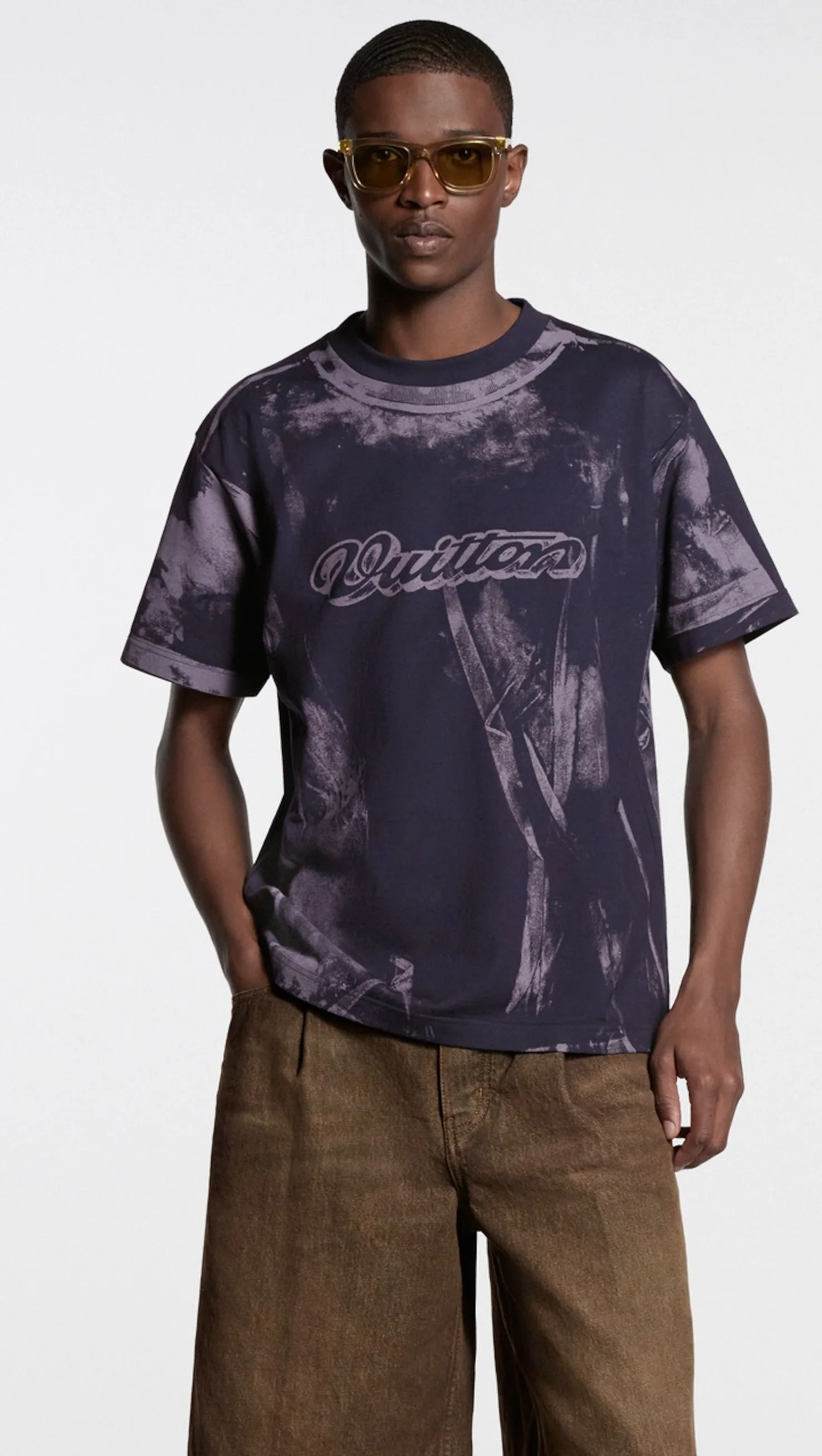 Áo phông nam màu loang LV mã 1 phong cách sành điệu đáng tiền