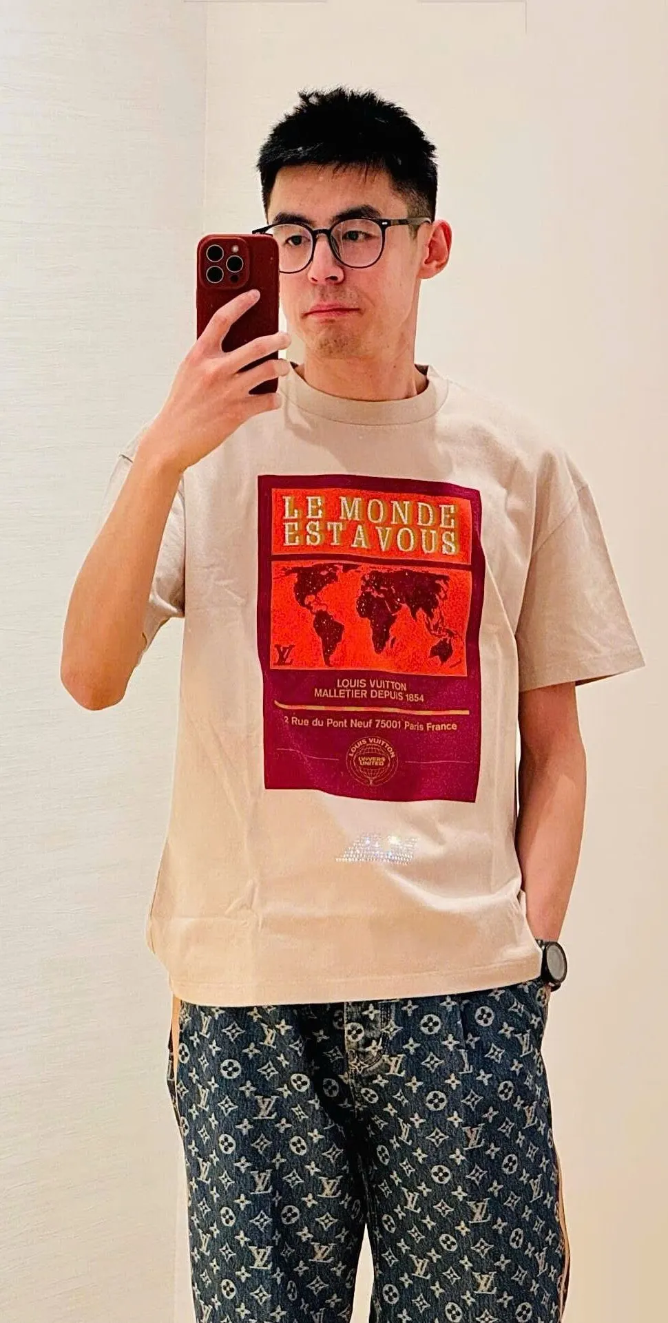 Áo phông Louis Vuitton nam màu vàng hàng giới hạn mã 1 đẳng cấp thật