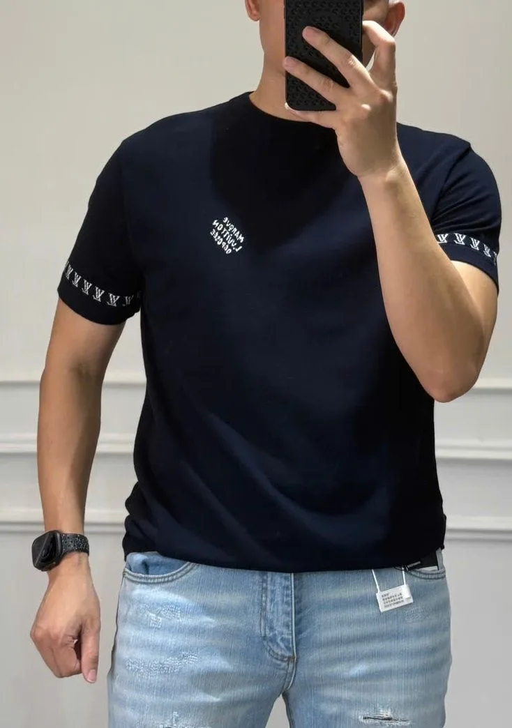 Áo phông nam màu xanh LV Louis Vuitton mã 1 Vip Like Authentic tỉ mỉ