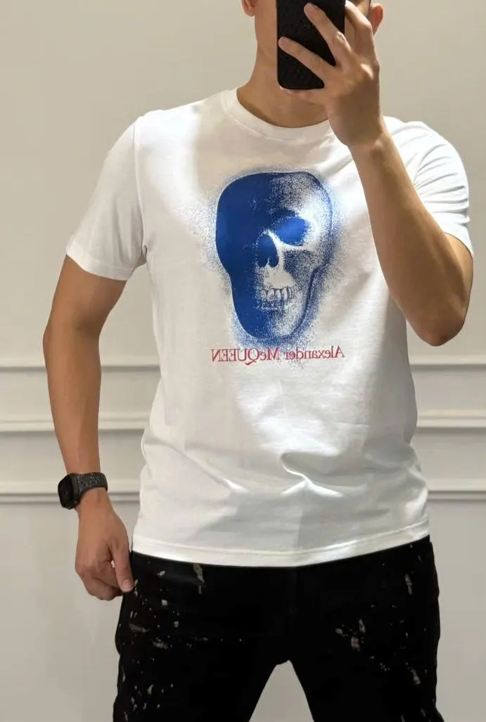 Áo phông nam màu trắng Alexander McQueen mã 1b hàng hiếm thoải mái