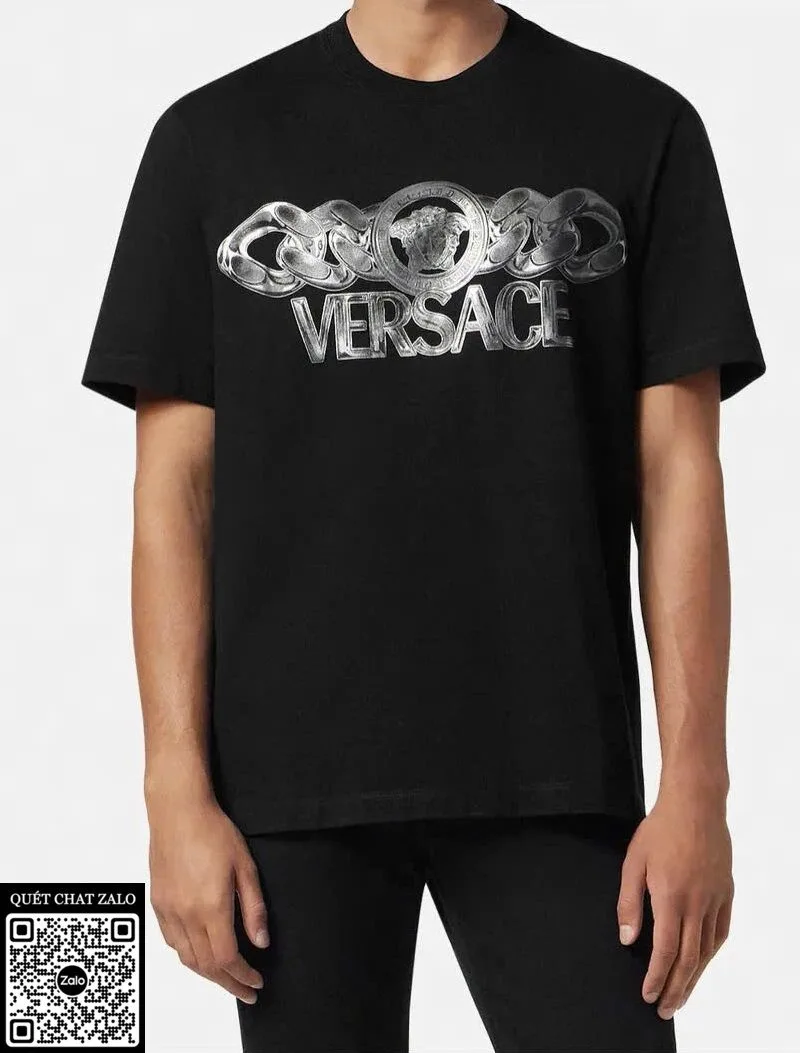 Áo phông nam màu đen Versace mã 1 chất lượng đánh giá xuất sắc Áo phông nam màu đen Versace mã 1 chất lượng đánh giá xuất sắc