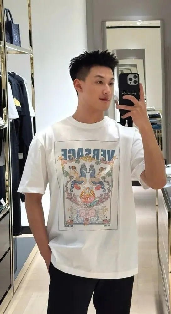 Áo hiệu Versace phông trắng nam mã 6 class cao cấp tinh xảo