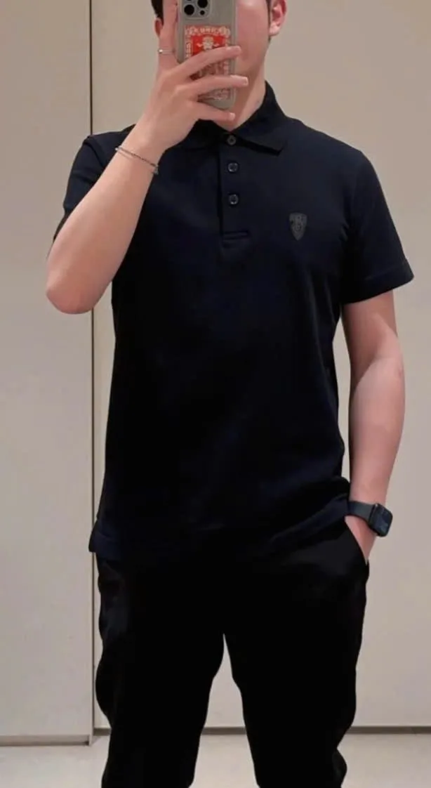 Áo polo nam màu đen Burberry mã 5 Like Authentic đáng tiền