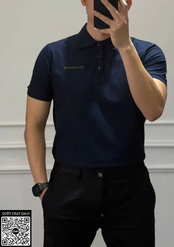 Áo polo nam màu xanh BBR mã 1 đẳng cấp thượng lưu dễ phối đồ