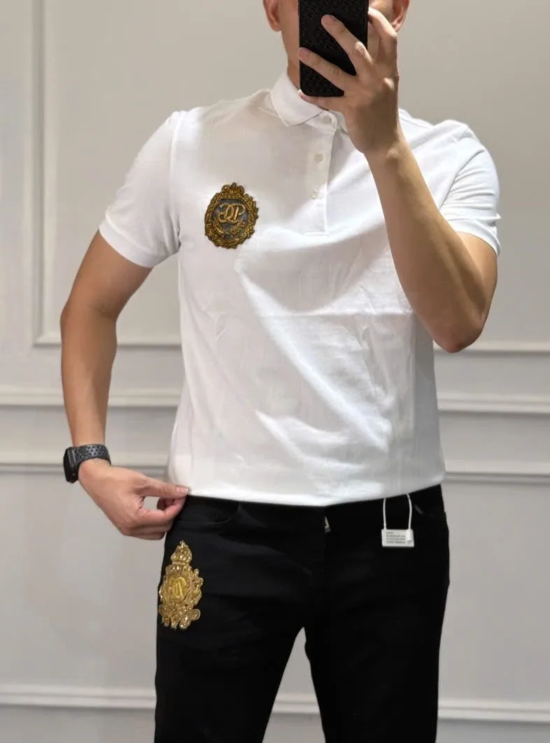 Áo polo nam màu trắng DG mã 2 phong cách sang chảnh đẳng cấp hợp thời Áo polo nam màu trắng DG mã 2 phong cách sang chảnh đẳng cấp hợp thời