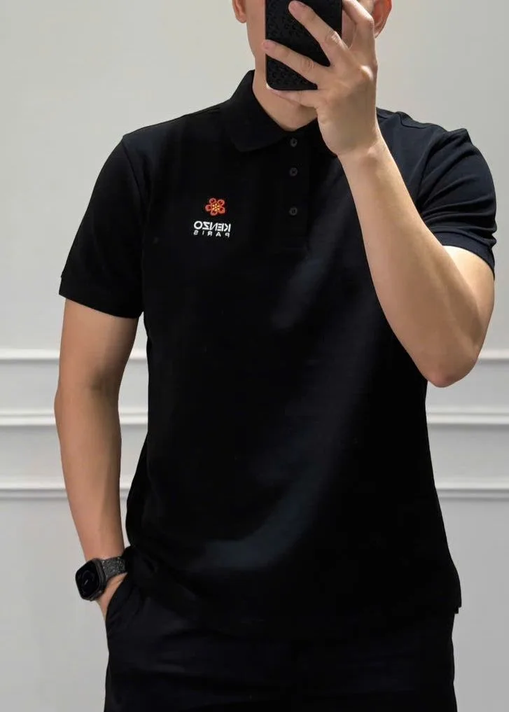 Áo polo Kenzo màu đen nam mã 1 chuẩn đẹp lên ảnh chất lượng cao Áo polo Kenzo màu đen nam mã 1 chuẩn đẹp lên ảnh chất lượng cao