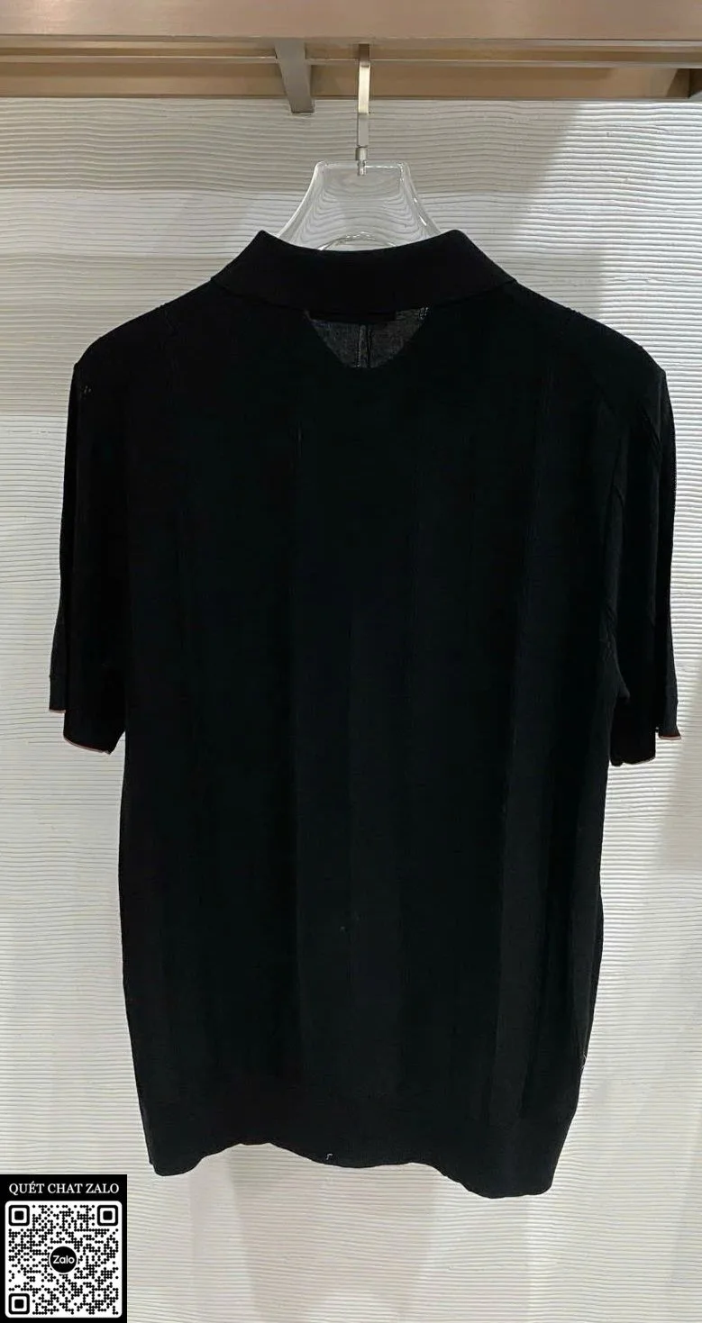 Áo polo nam màu đen Loro Piana mã 3 siêu phẩm vừa mắt cao cấp