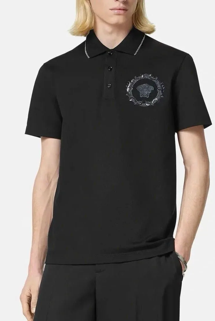 Áo polo nam màu đen Versace mã 1 hàng khan hiếm chất lượng tốt