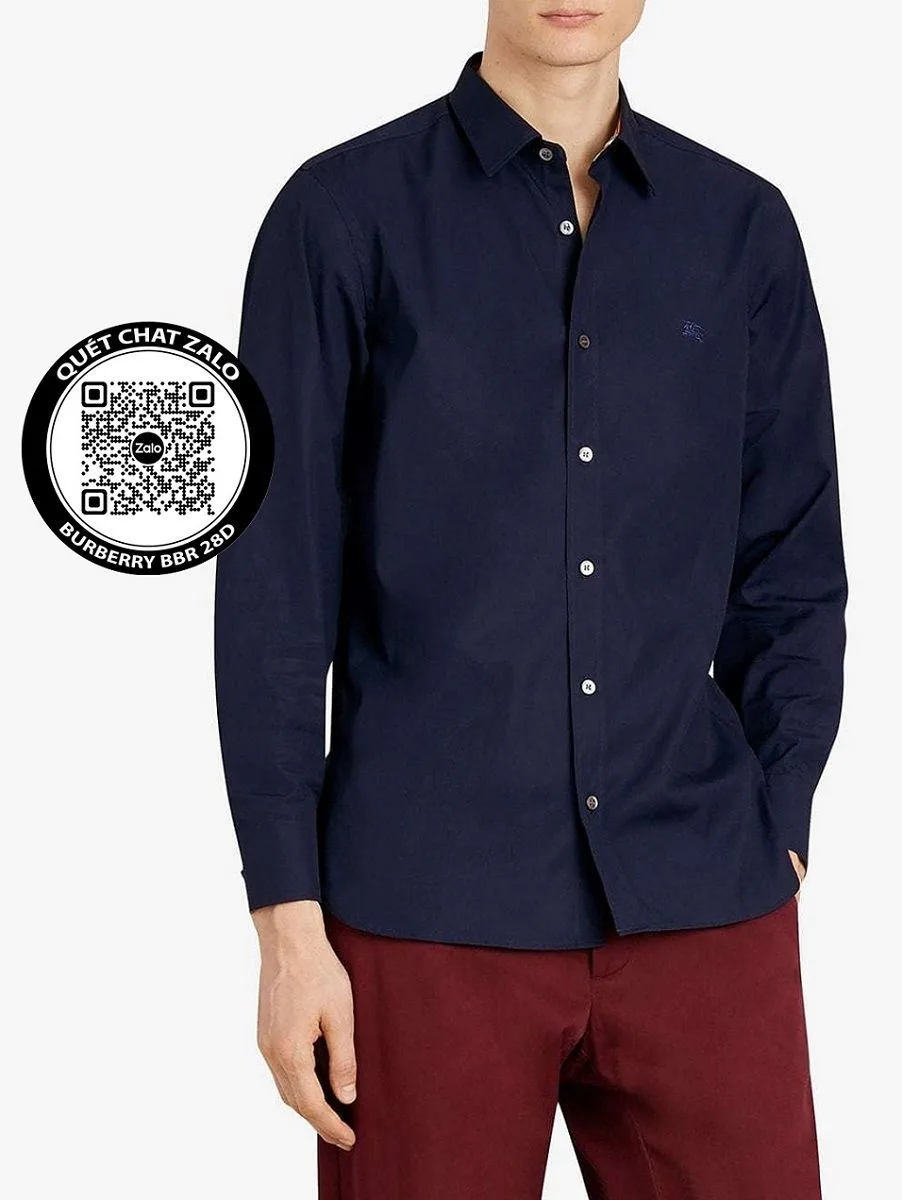 Áo Burberry sơ mi tay dài màu trơn nam mã 28d mê mẩn sang trọng