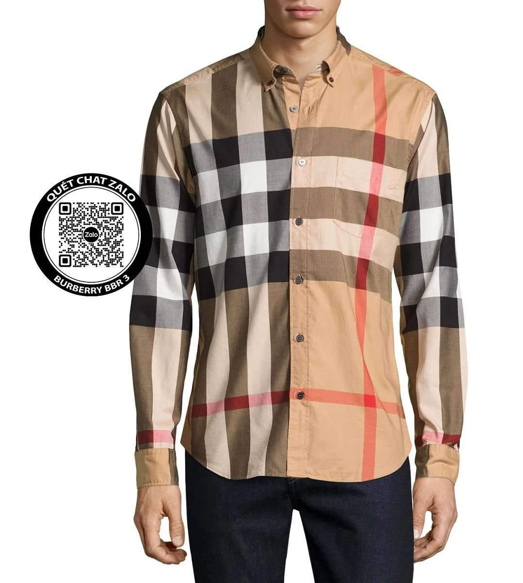 Áo sơ mi nam màu vàng Burberry tay dài kẻ sọc caro mã 3 BBR chuẩn Áo sơ mi nam màu vàng Burberry tay dài kẻ sọc caro mã 3 BBR chuẩn