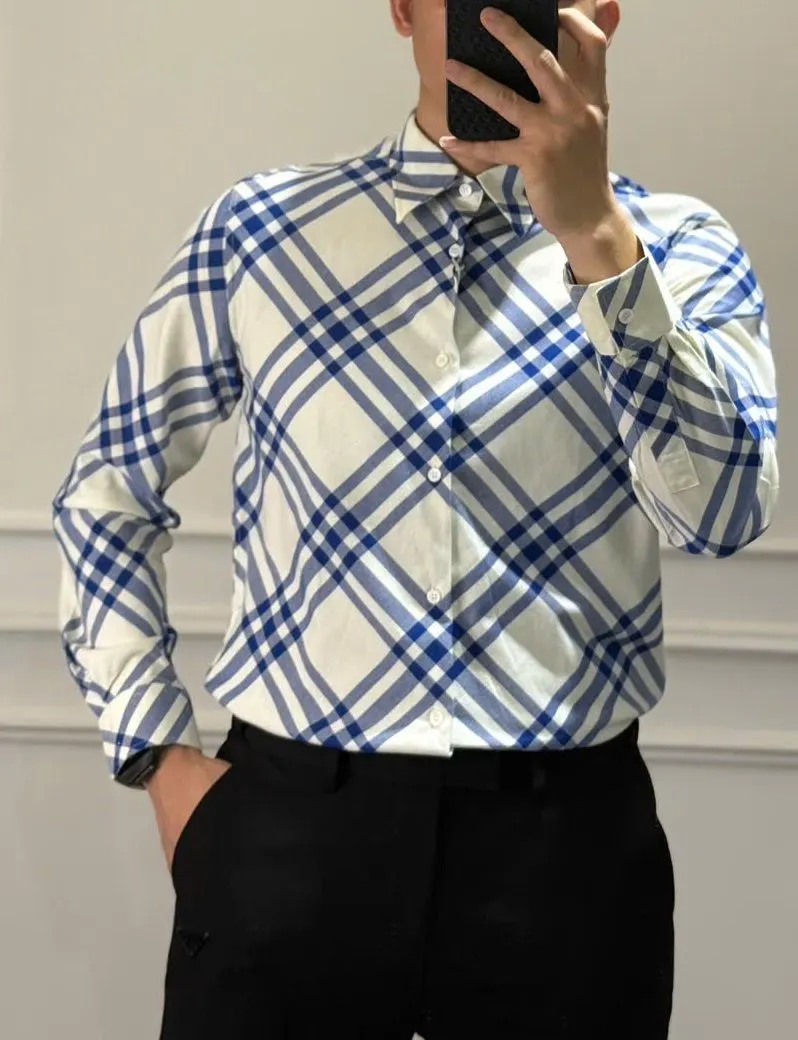 Áo sơ mi nam màu vàng BBR tay dài kẻ sọc caro mã 1 xịn