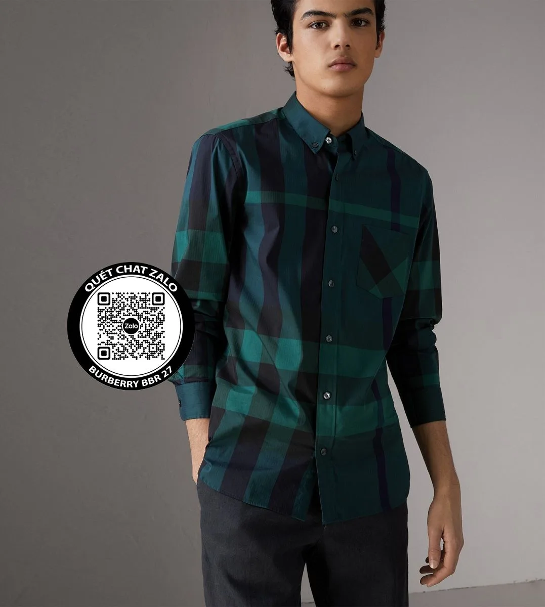Áo sơ mi Burberry xanh kẻ caro tay dài nam cao cấp mã 27 thích ngay Áo sơ mi Burberry xanh kẻ caro tay dài nam cao cấp mã 27 thích ngay