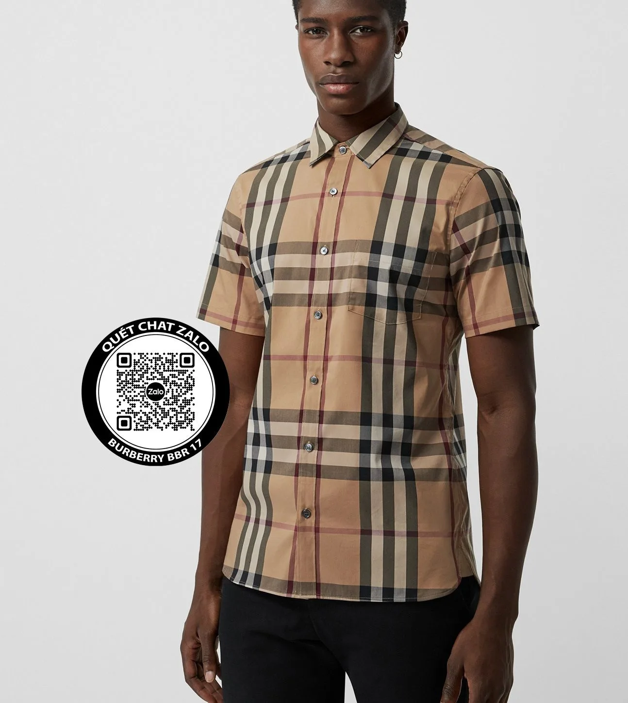 Áo sơ mi Burberry nam màu vàng caro tay ngắn mã 17 chuẩn đỉnh hoàn hảo Áo sơ mi Burberry nam màu vàng caro tay ngắn mã 17 chuẩn đỉnh hoàn hảo