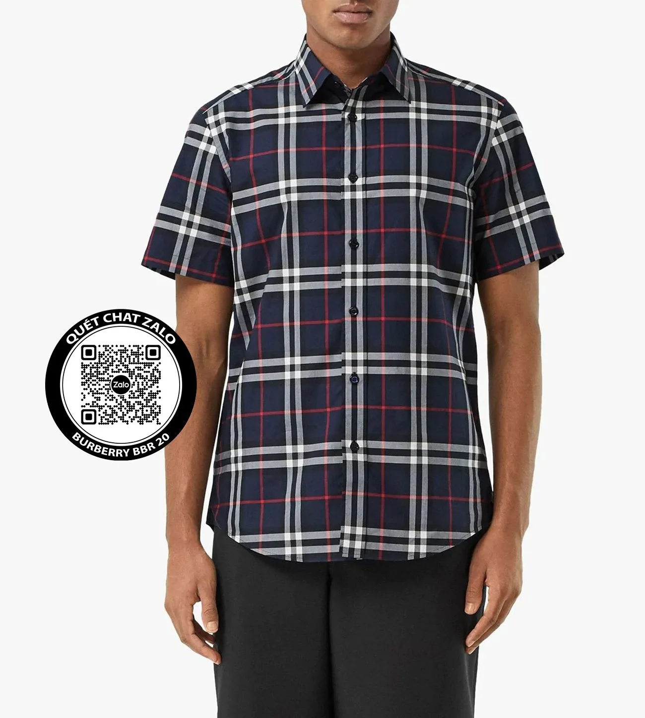 Áo sơ mi Burberry nam màu xanh kẻ caro tay ngắn BBR cao cấp mã 20 Áo sơ mi Burberry nam màu xanh kẻ caro tay ngắn BBR cao cấp mã 20
