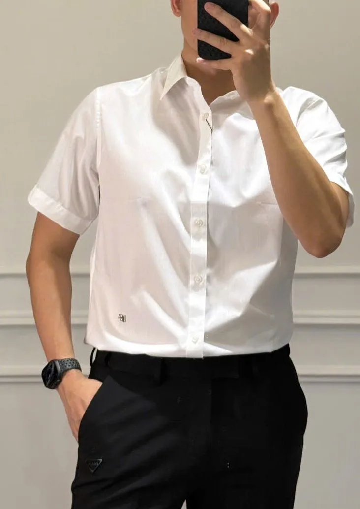 Áo sơ mi Dolce màu trắng tay ngắn nam mã 1 Dolce Gabbana mạnh mẽ