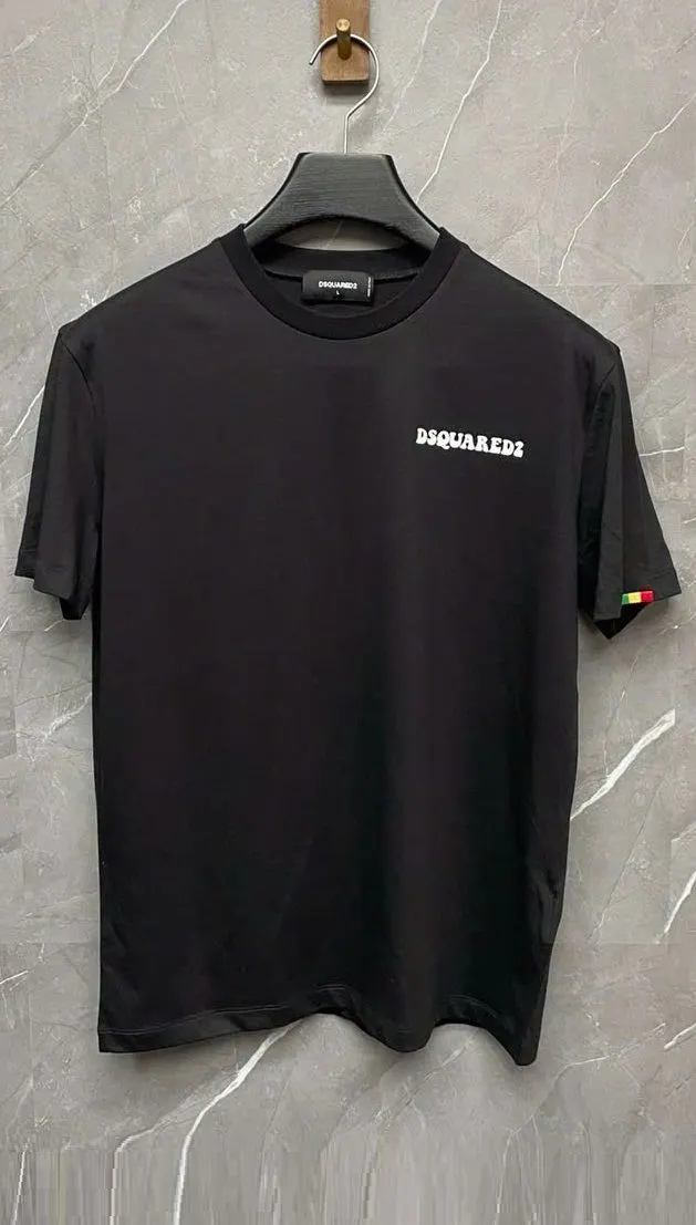 Áo cao cấp DSq2 màu đen mã 3 ao phong den nam chuẩn không cần chỉnh Áo cao cấp DSq2 màu đen mã 3 ao phong den nam chuẩn không cần chỉnh
