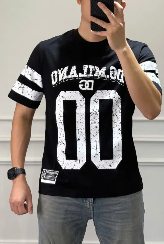 Áo phông màu đen Dolce Gabbana cổ tròn mã 2b phong cách mới mẻ tuyệt hảo