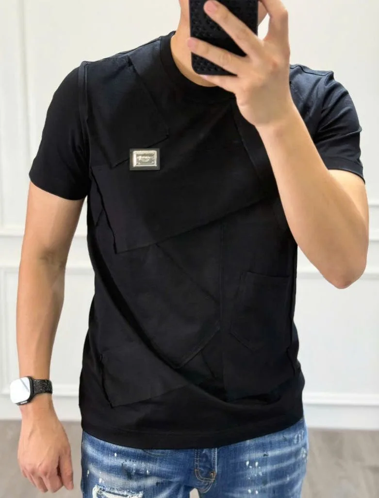 Áo thun đen form rộng DG like chính hãng mã 9 nam nữ cổ tròn Áo thun đen form rộng DG like chính hãng mã 9 nam nữ cổ tròn