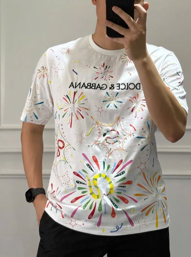 áo thun Dolce Gabbana nam trắng mã 34 cổ tròn DG đỉnh cao gọn gàng áo thun Dolce Gabbana nam trắng mã 34 cổ tròn DG đỉnh cao gọn gàng