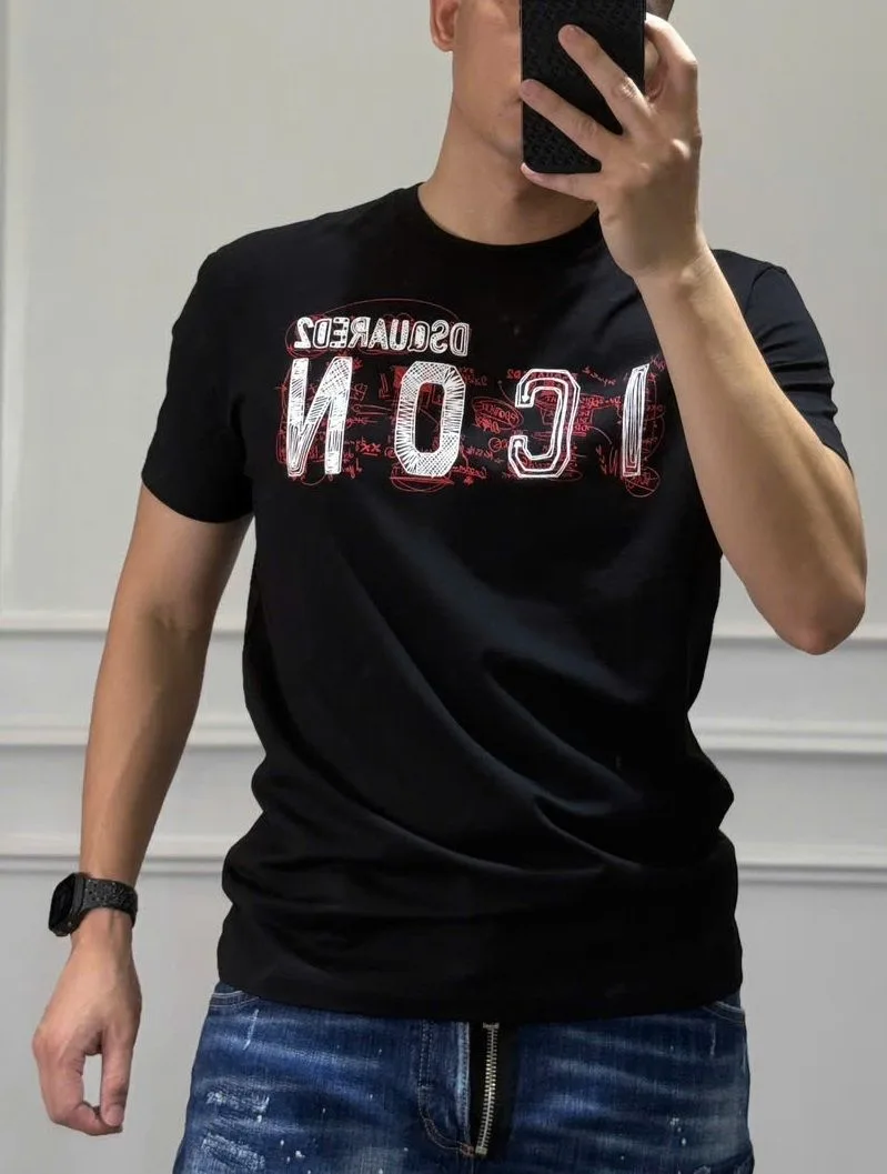 Áo thun nam đen Dsquared2 mã 20b cổ tròn phông xịn sò chuẩn chỉnh Áo thun nam đen Dsquared2 mã 20b cổ tròn phông xịn sò chuẩn chỉnh