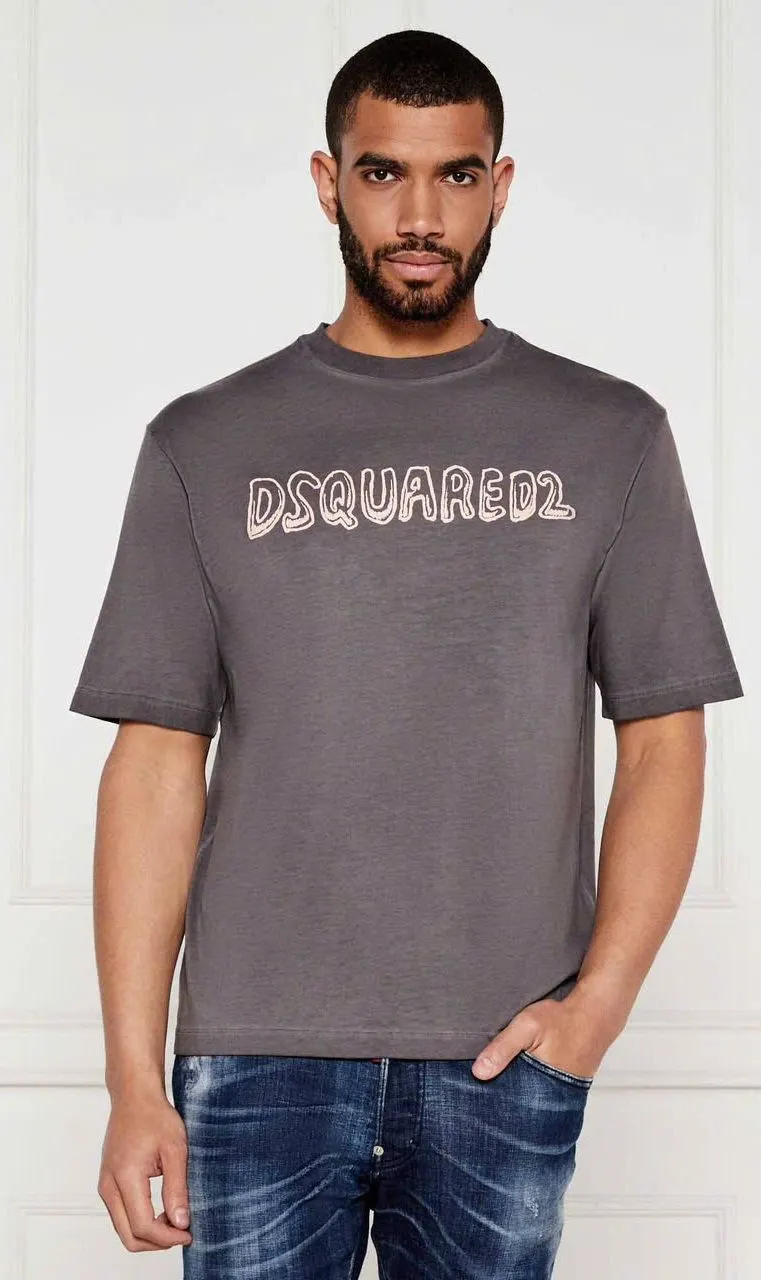 Áo phông màu xám Dsquared2 mã 3 nam cao cấp cuốn hút tinh tế Áo phông màu xám Dsquared2 mã 3 nam cao cấp cuốn hút tinh tế
