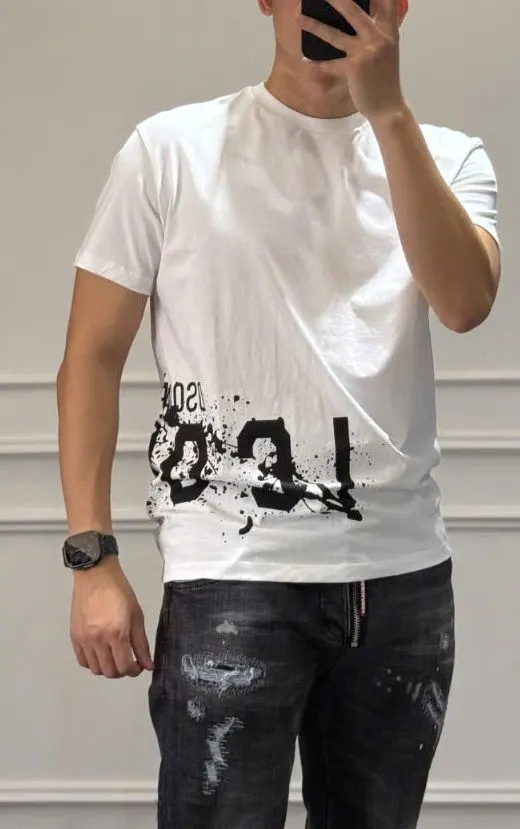 Áo phông Dsquared2 nam trắng hàng giới hạn mã 3 Dsq2 cuốn hút Áo phông Dsquared2 nam trắng hàng giới hạn mã 3 Dsq2 cuốn hút