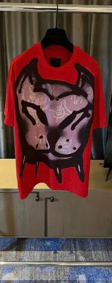 Áo phông Givenchy nam đỏ mã 1 - Áo thun cổ tròn loại xịn xịn mịn