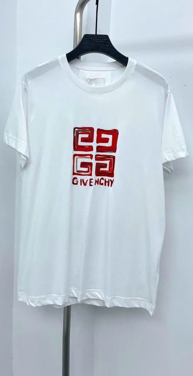 Áo phông Givenchy trắng mã 1 cao cấp cổ tròn thời trang cho nam nữ Áo phông Givenchy trắng mã 1 cao cấp cổ tròn thời trang cho nam nữ