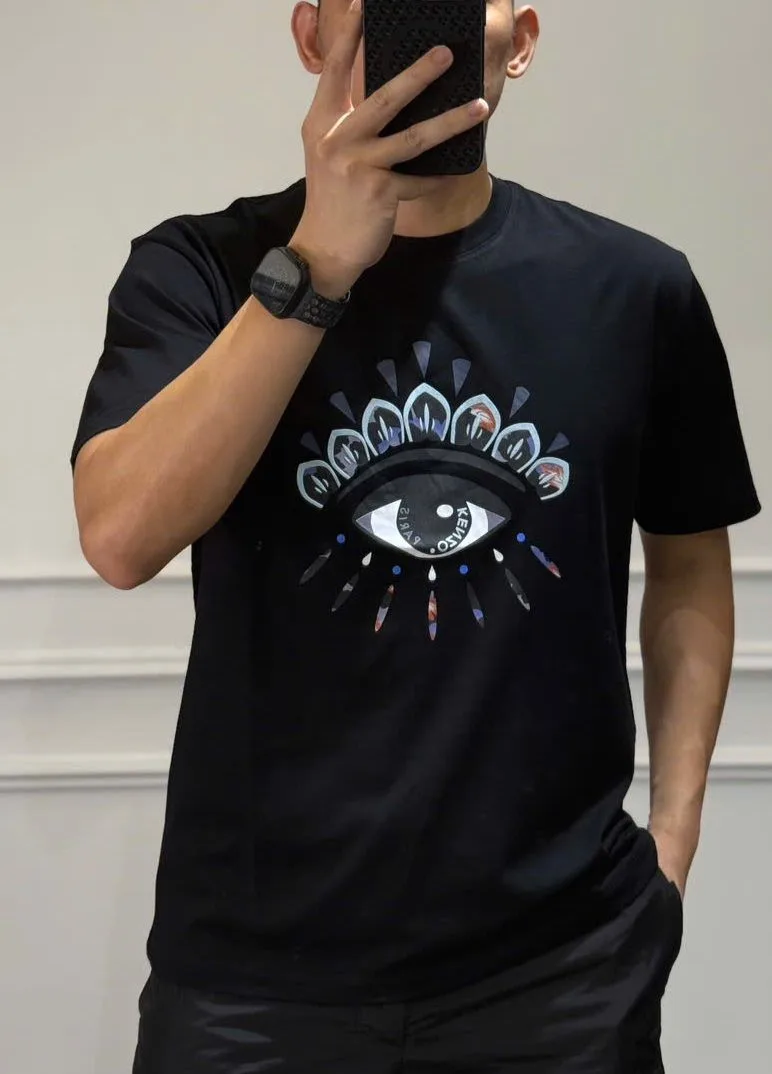 Áo thun đen cổ tròn Kenzo cao cấp cuốn hút nam nữ mã 12 sang trọng Áo thun đen cổ tròn Kenzo cao cấp cuốn hút nam nữ mã 12 sang trọng