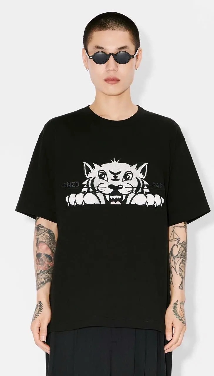 Áo thun đen Kenzo mã 3 cổ tròn cao cấp chuẩn style nam nữ năng động Áo thun đen Kenzo mã 3 cổ tròn cao cấp chuẩn style nam nữ năng động