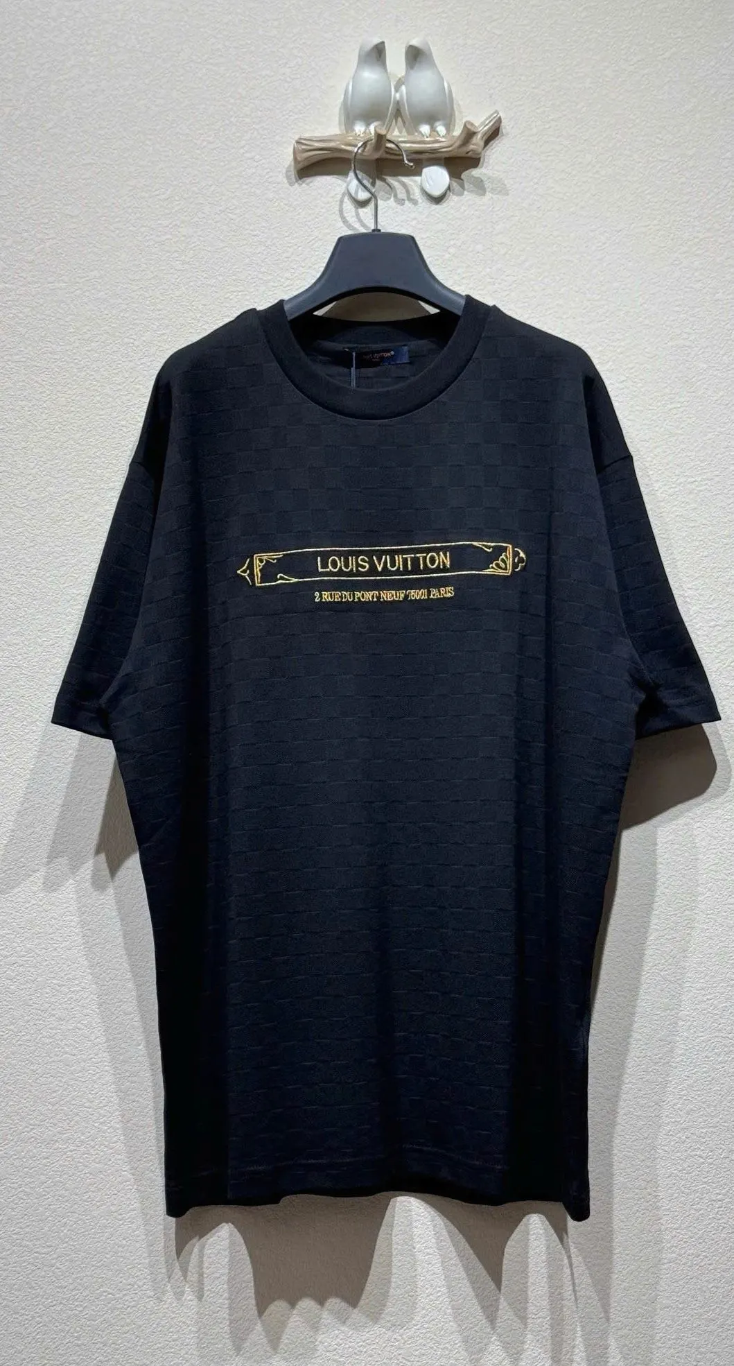 Áo thun LV nam đen mã 10 cổ tròn phông thượng hạng vừa mắt nam nữ