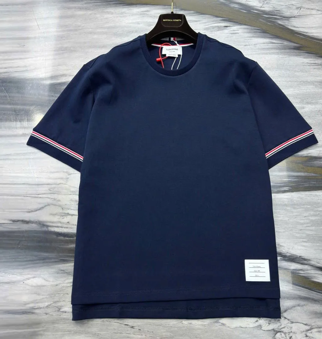 Áo thun Thom Browne xanh mã 2: phông cổ tròn nam nữ like chính hãng