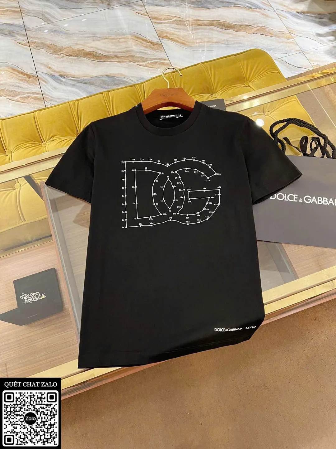 Áo phông nam màu đen Dolce Gabbana mã 14 cuốn hút thời thượng cao cấp