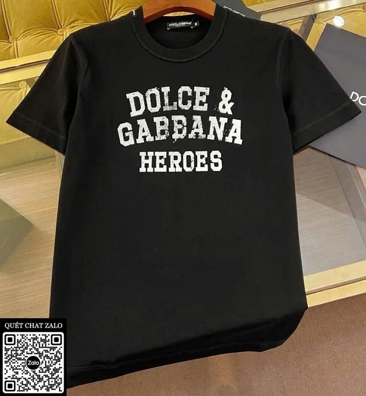Áo phông nam màu đen Dolce mã 23 phong cách thời thượng cao cấp