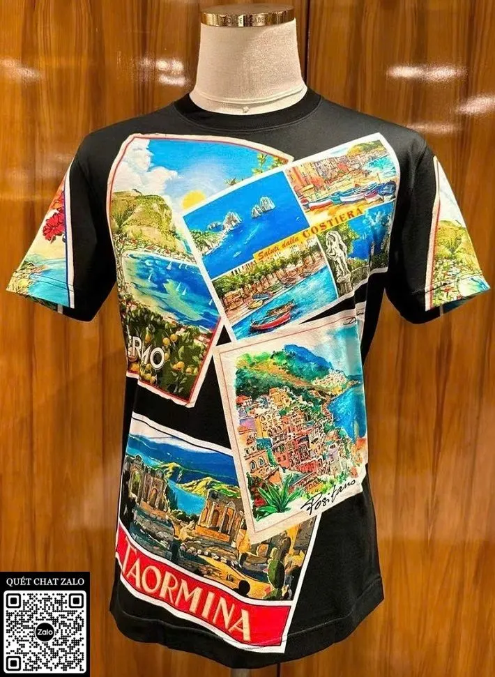Áo phông nam màu đen Dolce Gabbana mã 42b đáng tiền Like Authentic