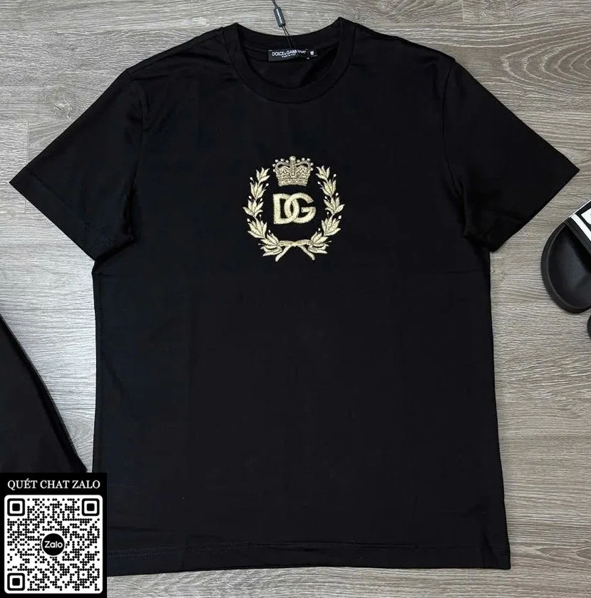 Áo phông nam màu đen Dolce mã 44 phong cách quý tộc tinh tế cao cấp Áo phông nam màu đen Dolce mã 44 phong cách quý tộc tinh tế cao cấp