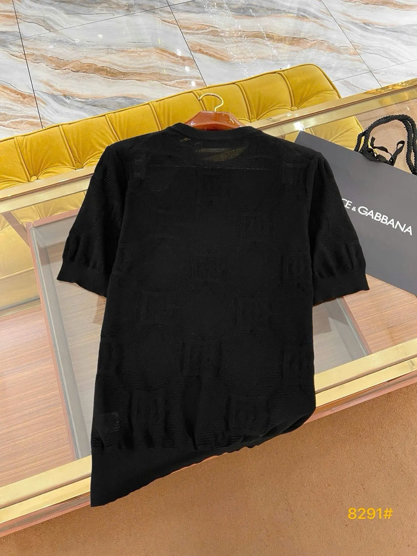 Áo phông DG nam Dolce màu đen mã 5 đỉnh của chóp xuất sắc cao cấp