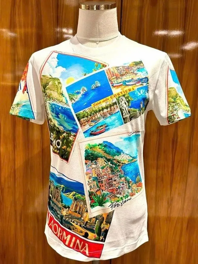 Áo thun Dolce Gabbana nam trắng cao cấp sang trọng dễ phối đồ mã 26b