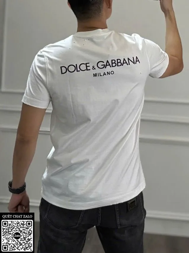 Áo phông nam màu trắng Dolce Gabbana mã 29 cao cấp đỉnh cao xịn Áo phông nam màu trắng Dolce Gabbana mã 29 cao cấp đỉnh cao xịn