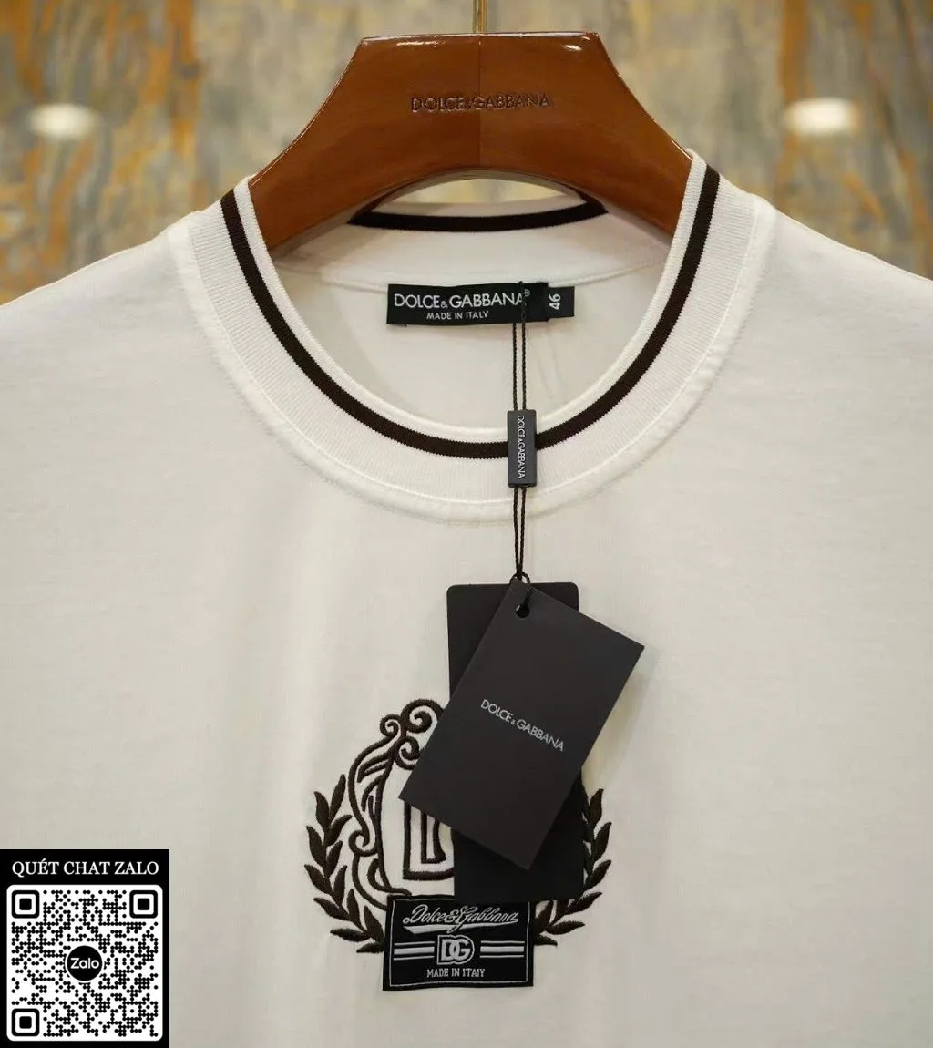Áo phông nam màu trắng Dolce Gabbana mã 37 trẻ trung đẳng cấp