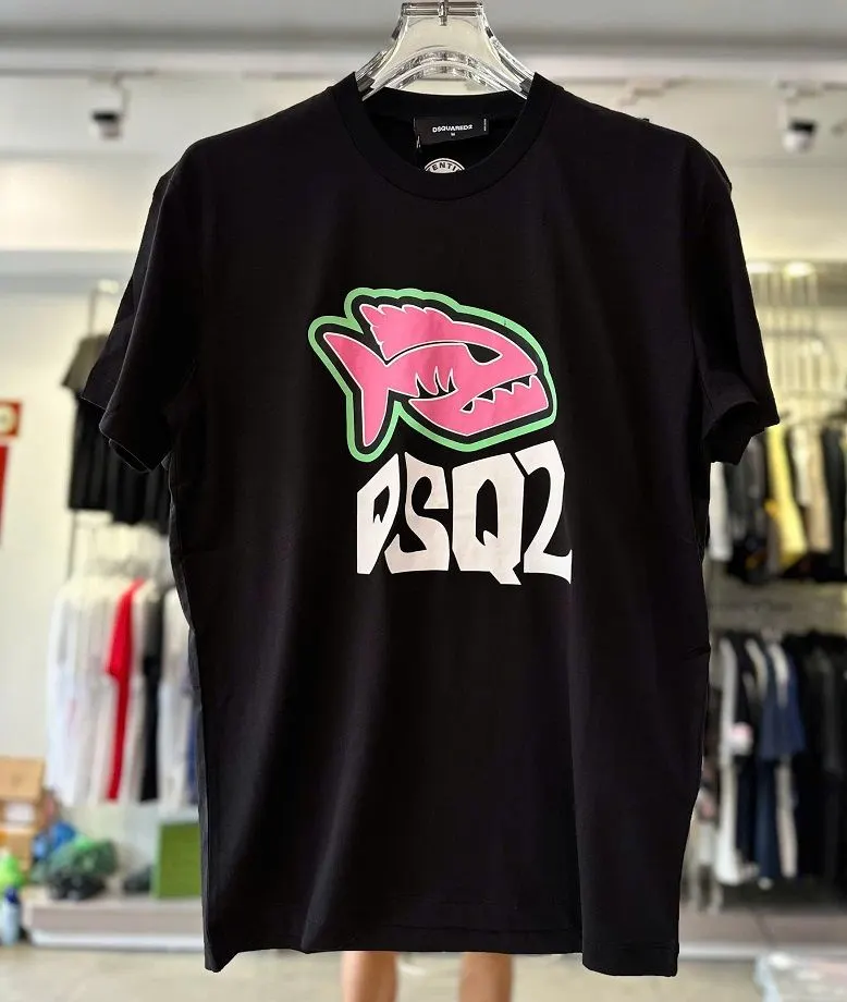 Áo phông DSQ màu đen tầm cao cấp nam mã 12 đánh giá đỉnh cao Dsq2