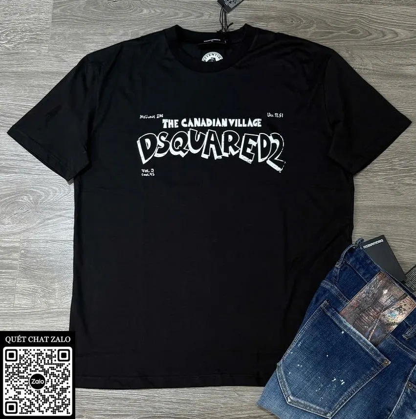 Áo phông nam màu đen Dsquared2 mã 13 gọn đẹp cao cấp form chuẩn Áo phông nam màu đen Dsquared2 mã 13 gọn đẹp cao cấp form chuẩn