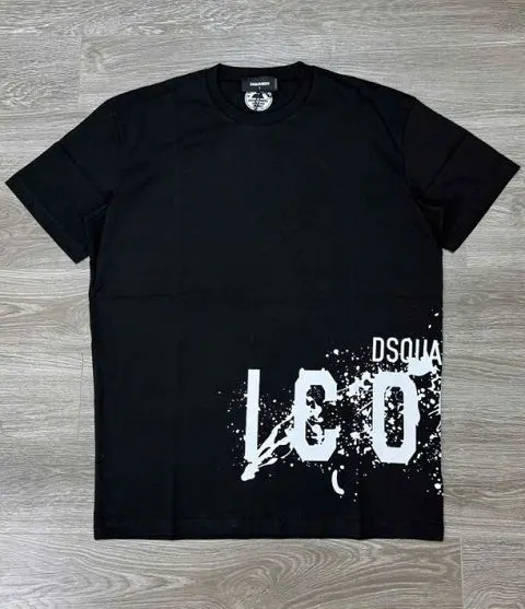 Áo phông nam màu đen Dsquared2 mã 15 chuẩn gọn gàng đẳng cấp