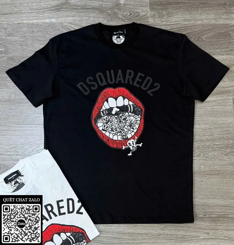 Áo phông nam màu đen Dsquared2 mã 19 chuẩn dáng chất lượng cao Áo phông nam màu đen Dsquared2 mã 19 chuẩn dáng chất lượng cao
