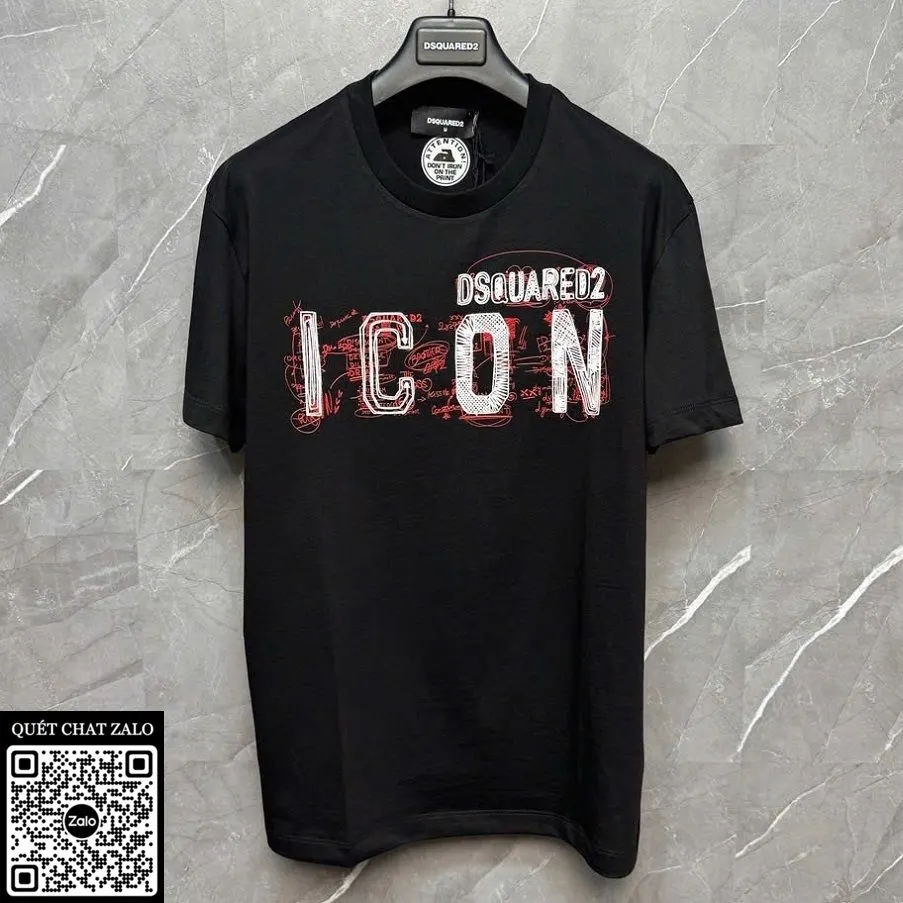 Áo phông nam màu đen Dsquared2 mã 20b cao cấp đánh giá xuất sắc