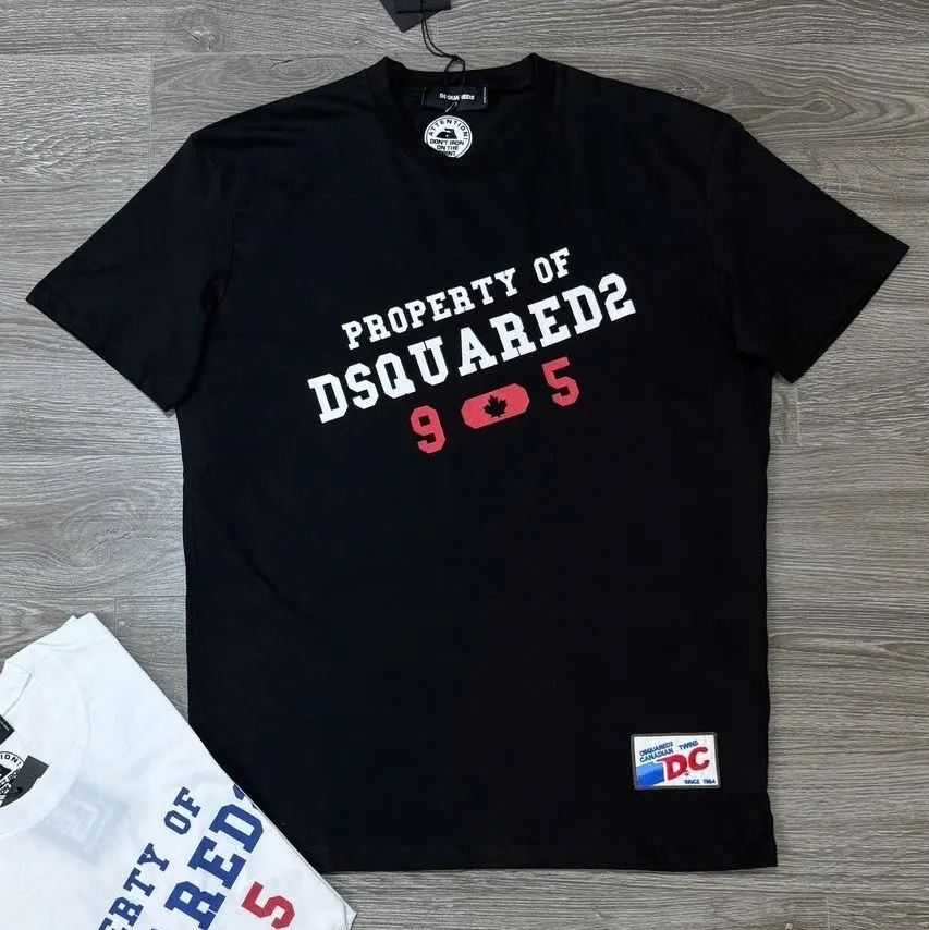 Áo phông nam áo thun Icon Denim đen Dsq2 mã 21b thượng lưu